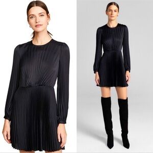 A.L.C. TAVI PLEATED MINI-DRESS